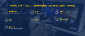 Thông số kỹ thuật ZT3 dành riêng cho xe VF3 (bản thường)
